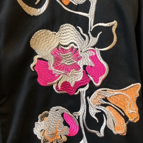 Context Lord & Taylor Embroidered Bomber Jacket Sz. XL - Picture 3 of 8